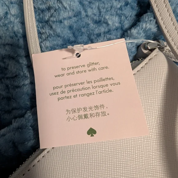 Kate Spade New York Flash Glitter Glimmer Crossbody Grey Silver (NWT) - Picture 8 of 10